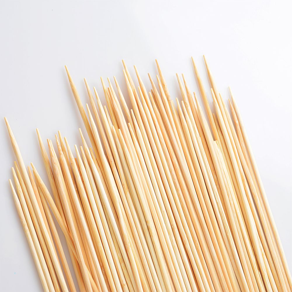 BBQ Outdoor Picnic Bamboo Skewers Wooden Sticks Barbecue Grill Accessories Fruit Fountain Stick Party Grill Kabob Barbecue Tool