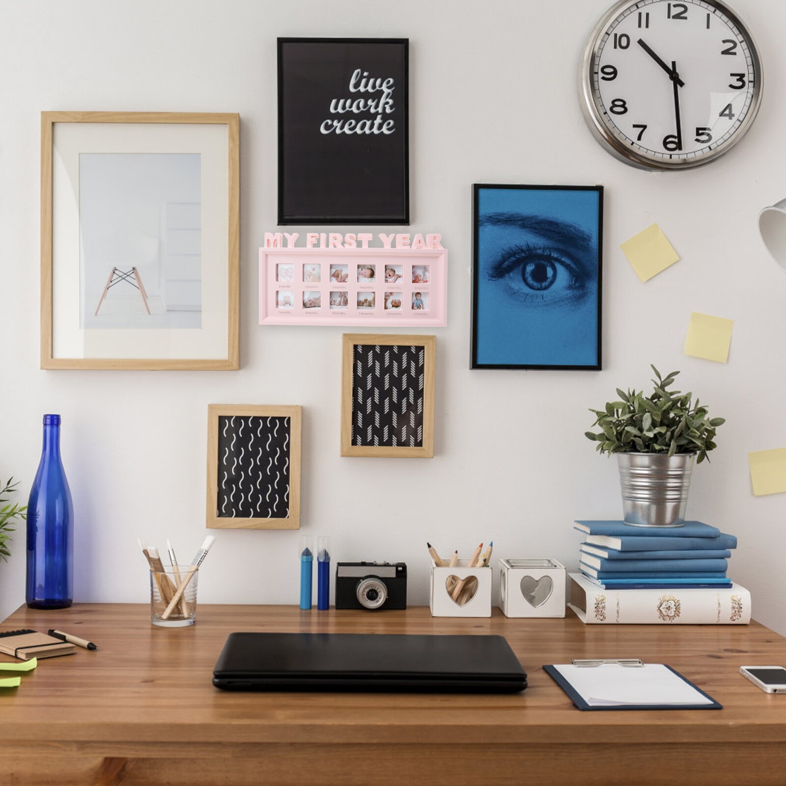 Baby First Year Picture Frame 12 Month Milestone Photo Frame Baby Shower