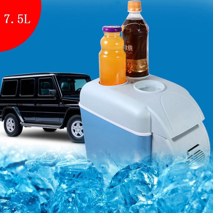 7.5l resekylskåp ultra tyst lågljud bil mini 12v kylskåp frys kyla värmebox kyl fiske camping