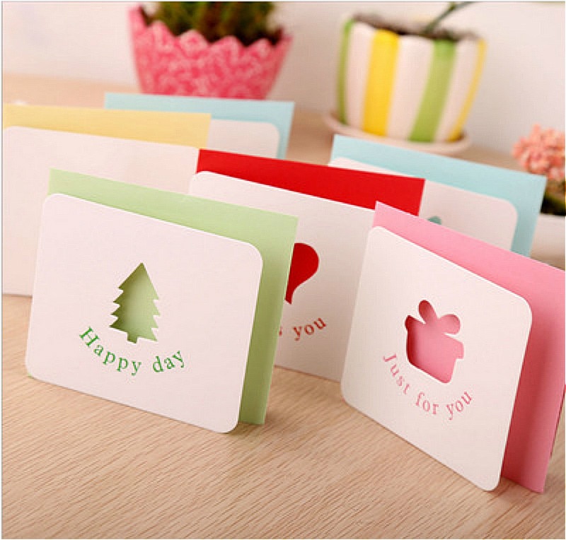 Hollow out Greeting card Wedding invitations Cute Postcard Christmas Birthday Party Invite Cards Table Decoration