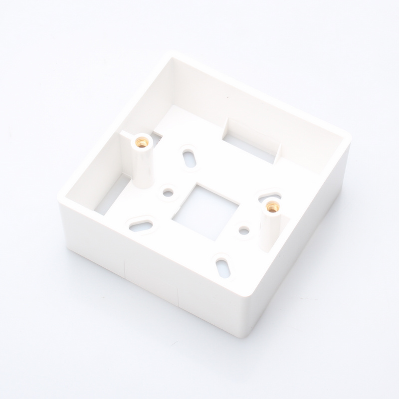 Pure White Wiring Bottom Box Socket Best Glossy Surface Mounting Case 86x86mm For Home Office Building