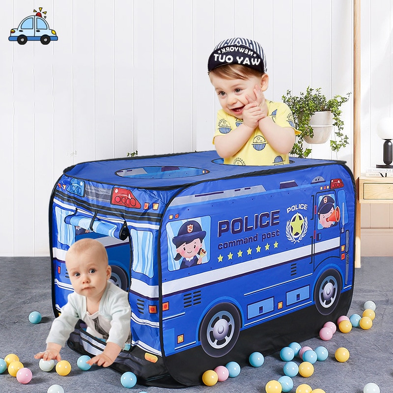 Kinderen Tent Politie Auto Brandweerwagen Speelhuis Indoor Outdoor Opvouwbare Tent Spel Speelhuis Speelgoed Kinderen Auto Tent