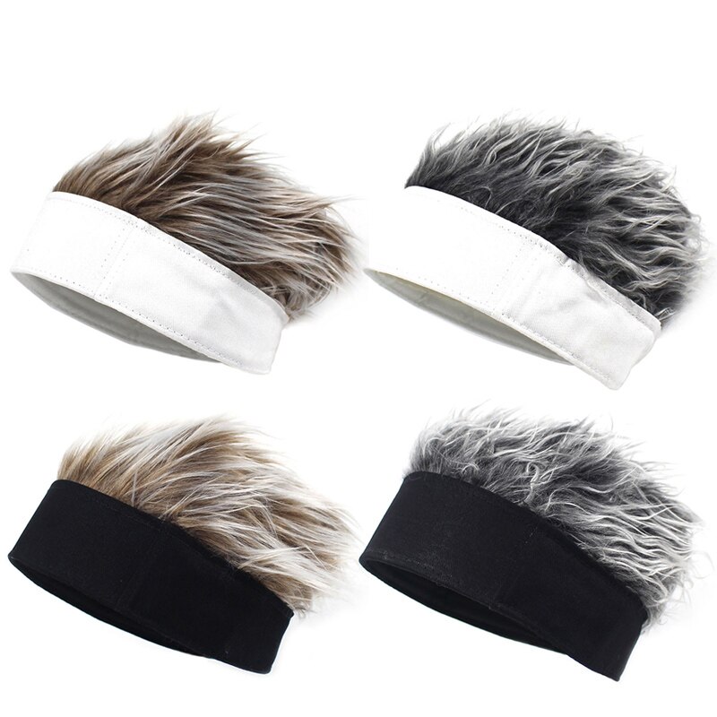 Men Women Beanie Wig Hat Fun Short Hair Caps Breathable Soft for Party Outdoor H9