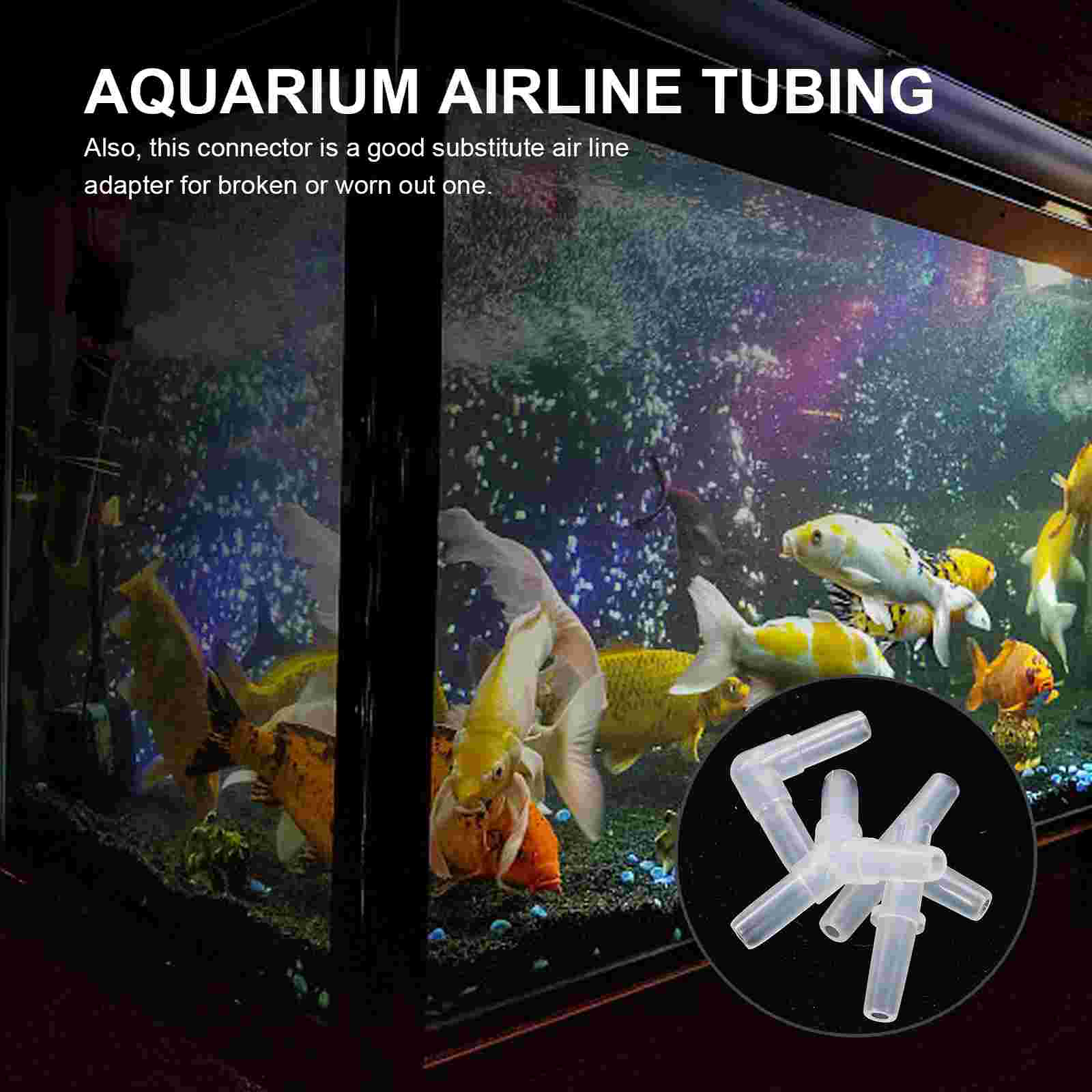 4mm Aquarium Airline Tubing Connectors Plastic Inline Valve Hoses Joints Tee/Cross/Elbow/Y Shaped Air Pump Joint Accessories