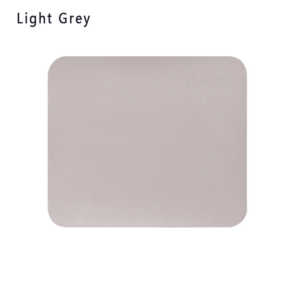 Criativo universal anti-deslizamento mouse almofada de couro gaming mouses esteira nova almofada de mesa moda confortável para computador portátil macbook: light grey