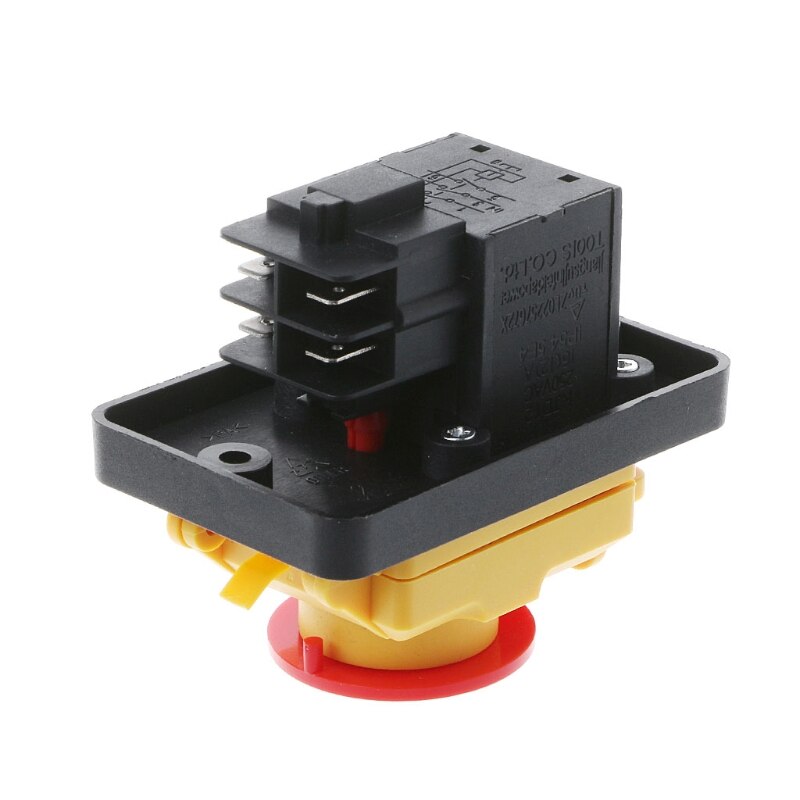 1 Pc Plastic Waterproof Magnetic Switch KJD12 250V 4Pin Waterproof Magnetic Start Stop No Volt Release Pushbutton Switch