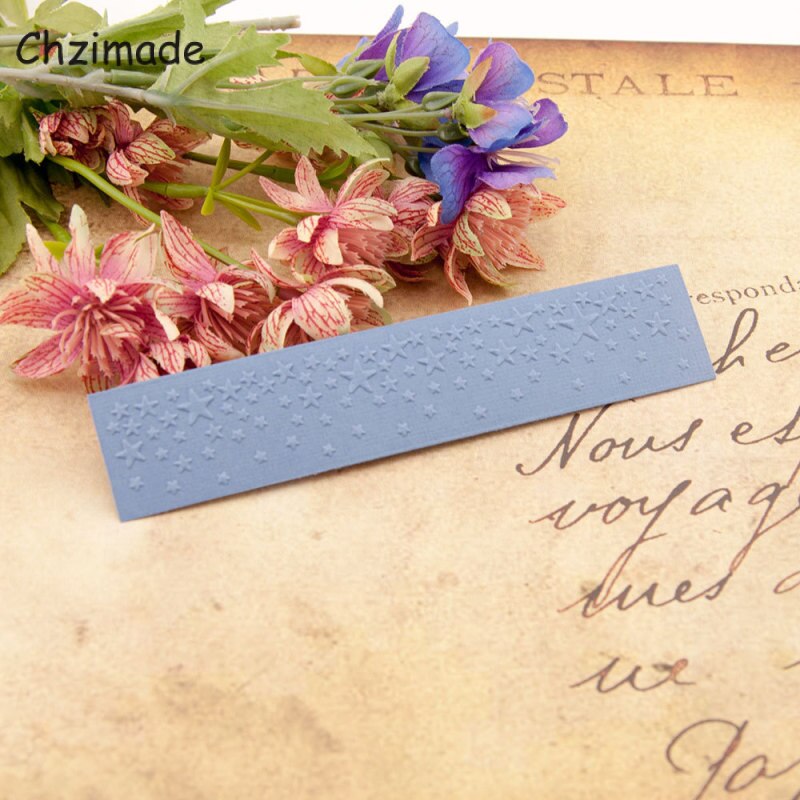 Chzimade Christmas Star Plastic Embossing Folder For Scrapbook Stencils DIY Photo Album Cards Making Home Decoration