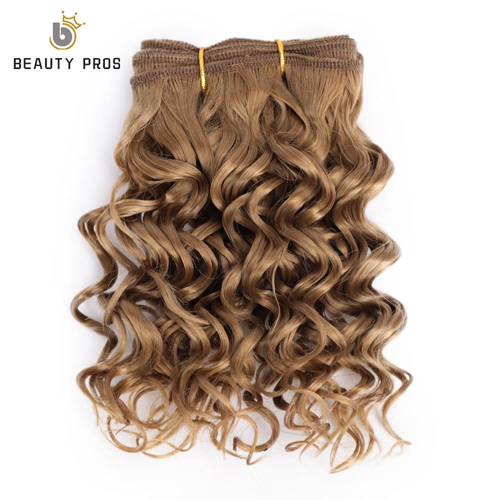 Short Afro Kinky Curly Hair Weave High Temperature Synthetic Color mixing Jerry Curl Hair Extensions100g/ Pack Hair Weavings: 27