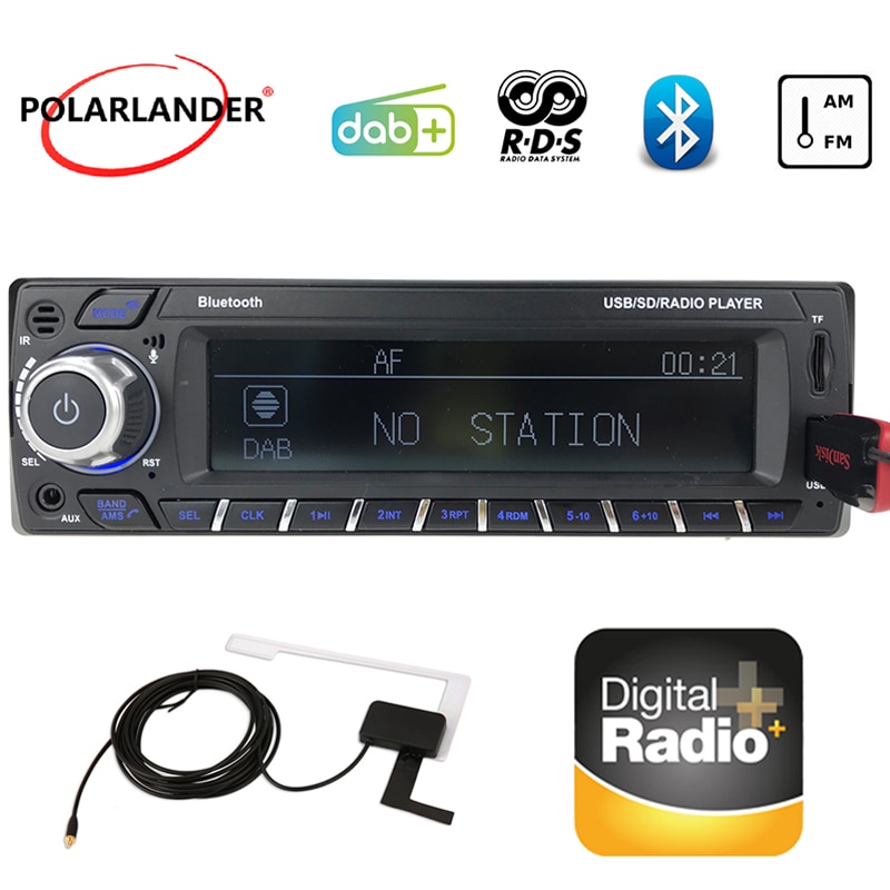 1 Din Auto Radio DAB + RDS AM MP3/WMA LCD Screen FM USB SD Auto Bluetooth Karte Maschine neue Hände-Freies Digitale Audio App Control
