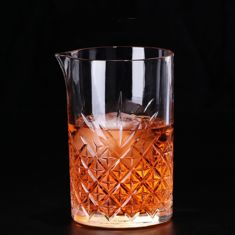Japanese Style Crystal Glass Cocktail Mixing Cup Transparent Wine Tumbler Bar Spirit Bartender Mug Home Drinkware