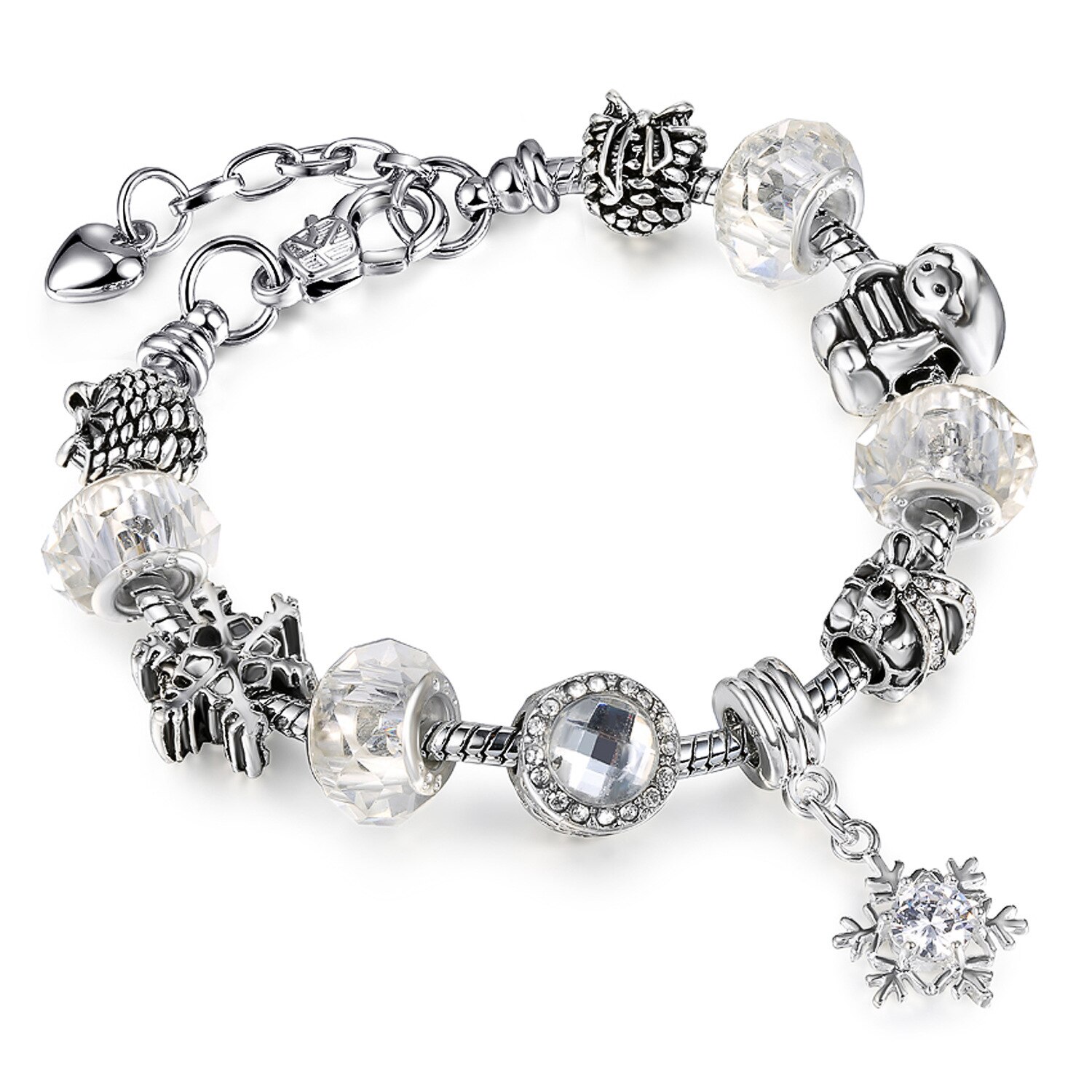 Jul charms armbånd fine smykker perler hummer lås passer originale armbånd armbånd europa festival smykker: 2