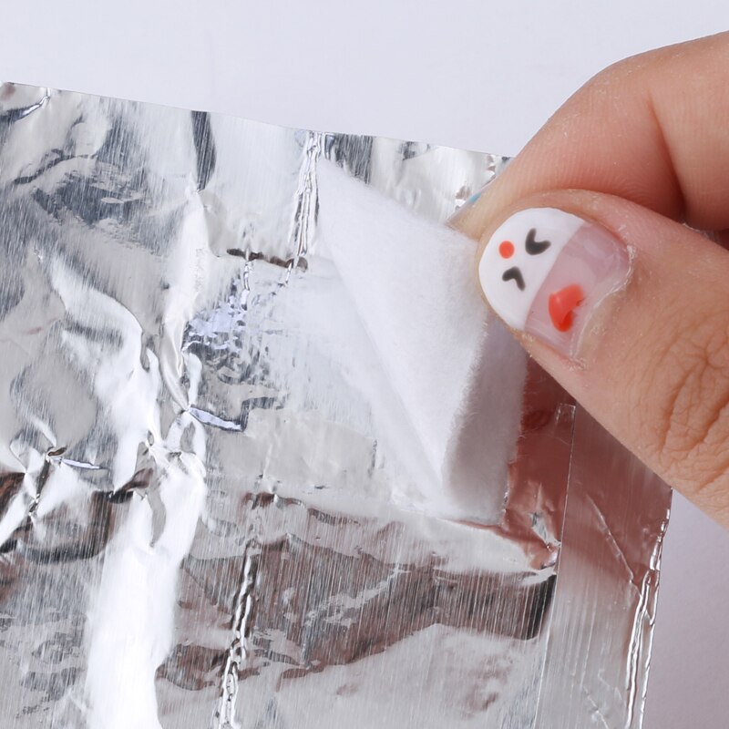 50/100 stk aluminiumsfolie gel neglefjerner klude polish fjernelse suge af akryl uv gel remover wraps med acetone manicure værktøjer