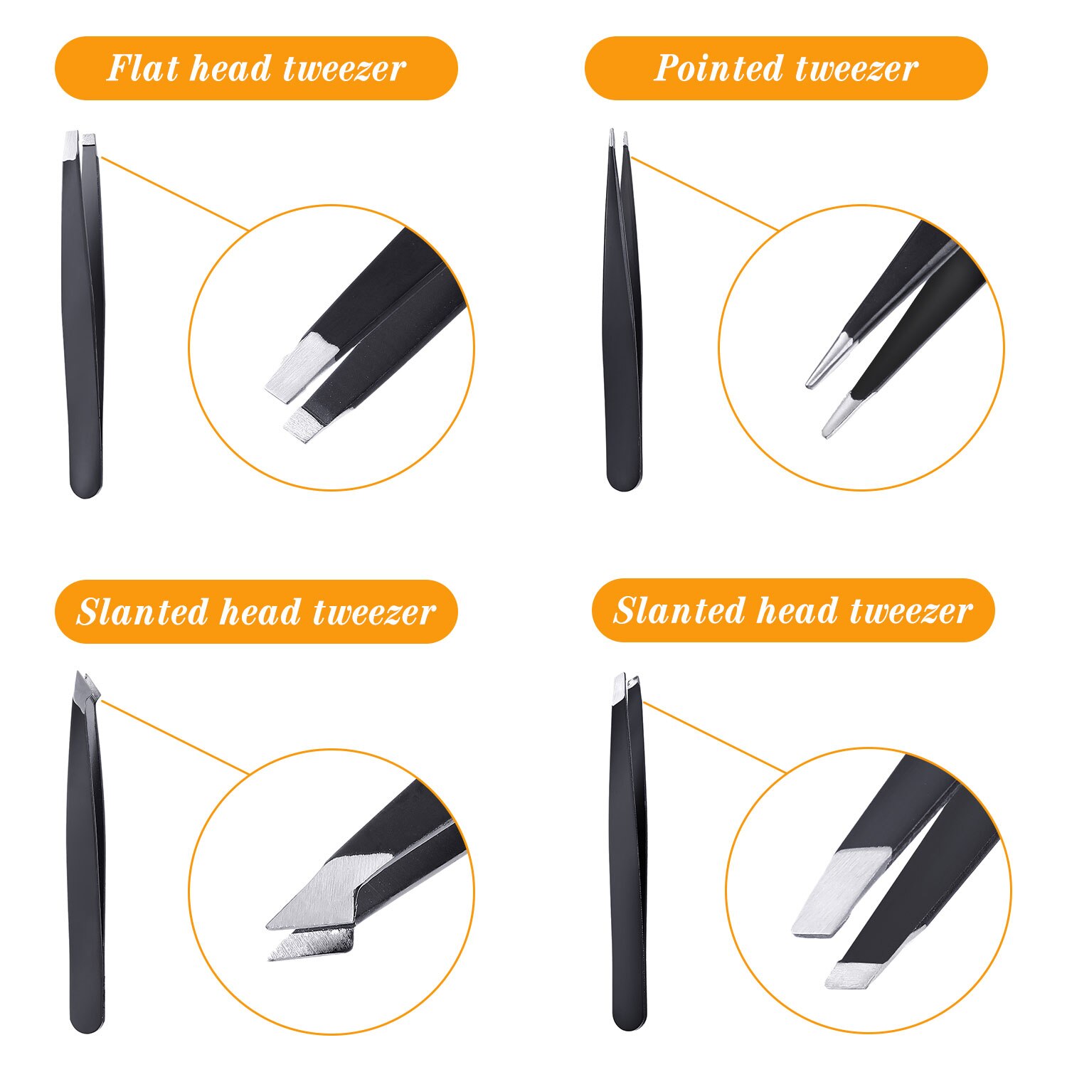 8 in 1 man Eyebrow Trimming Kit with Case Portable Tweezer and Scissor Set for Eyebrow Grooming Eyebrow Care Kit for Men Women