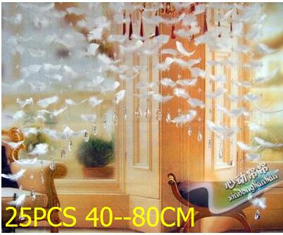 Rideau de séparation en perles de cristal, produit fini, rideau de décoration pour l'entrée, rideau en plumes de perles: 25pcs 40-80cm