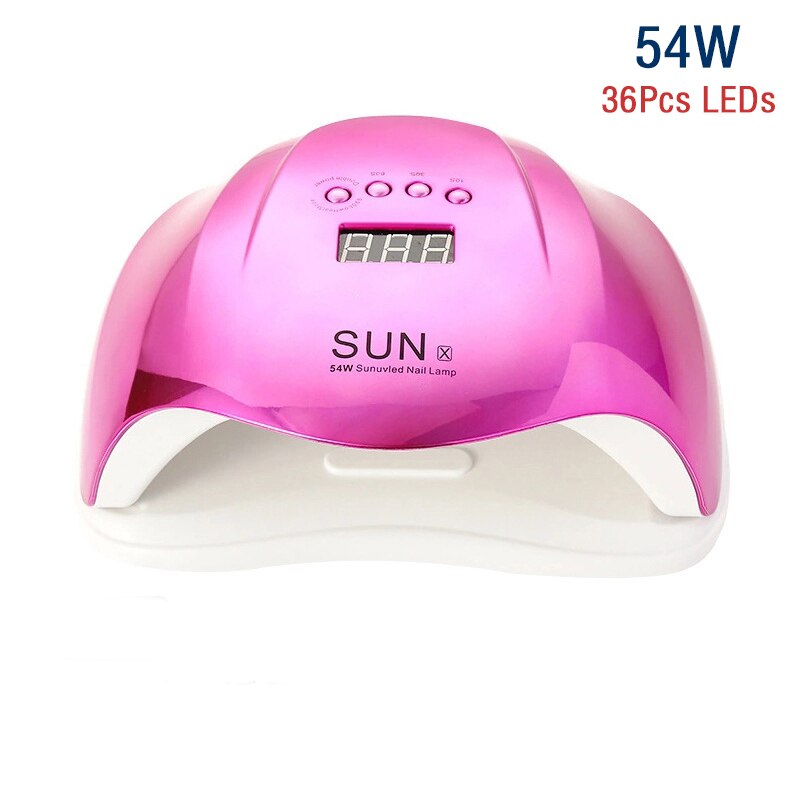 Secador de uñas , lámpara LED UV de 78W para todo tipo de esmaltes de uñas de Gel, 39 Uds. LED de secado rápido, con temporizador y Sensor inteligente: SUNX-Pink