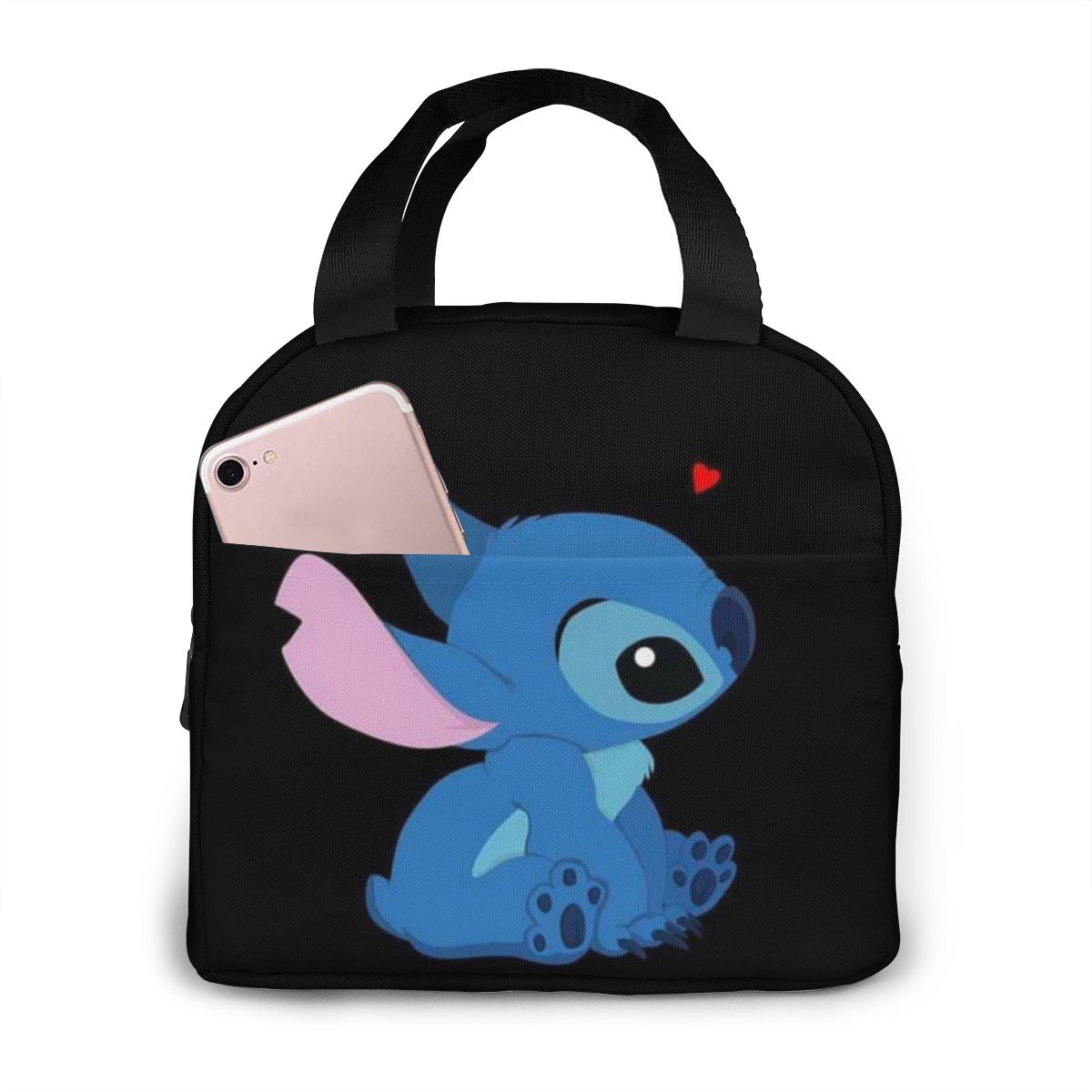 Stitch Lunch bag Custom insulated lunch Lunch boxes for Men and Women Suitable for Adults, Children, Schools And Outdoors: Black1