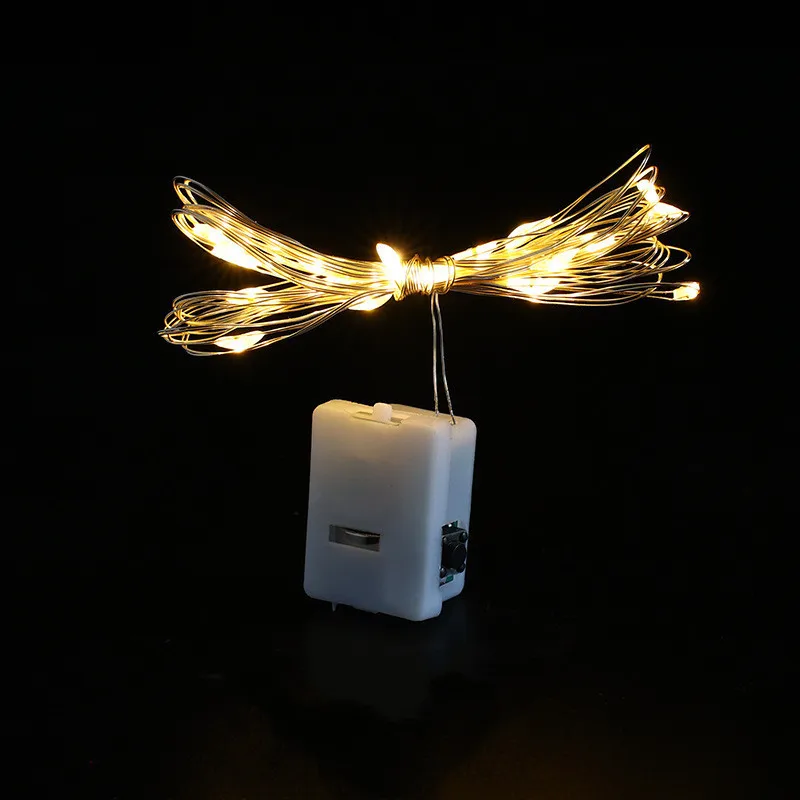 LED-Lichterkette, Knopfbatterie, Lichterkette, Weihnachten, Hochzeit, Neujahr, Schlafzimmer, Wohnzimmer, Garten, Dekoration, Girlande: Warmes Weiß / O