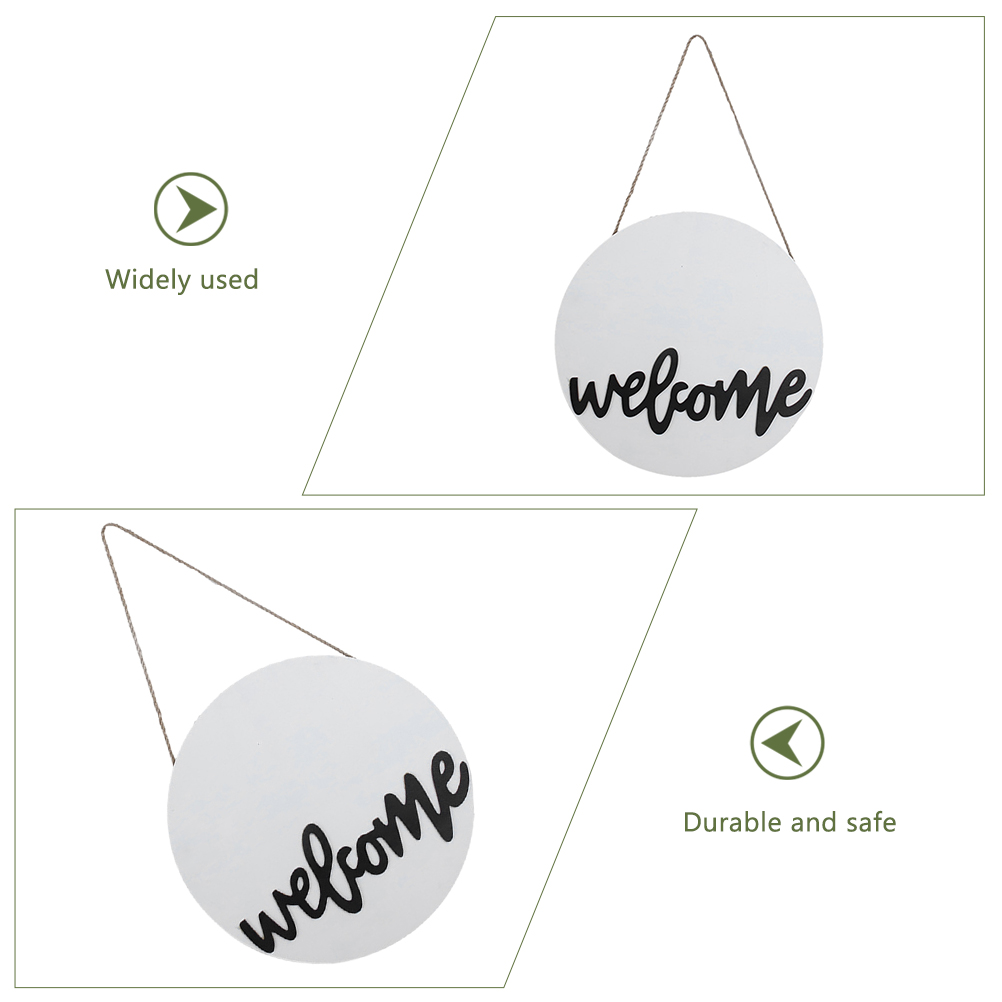 2pcs Welcome Door Sign Wooden Door Hanging Ornament Welcome Door Hanging Plaques