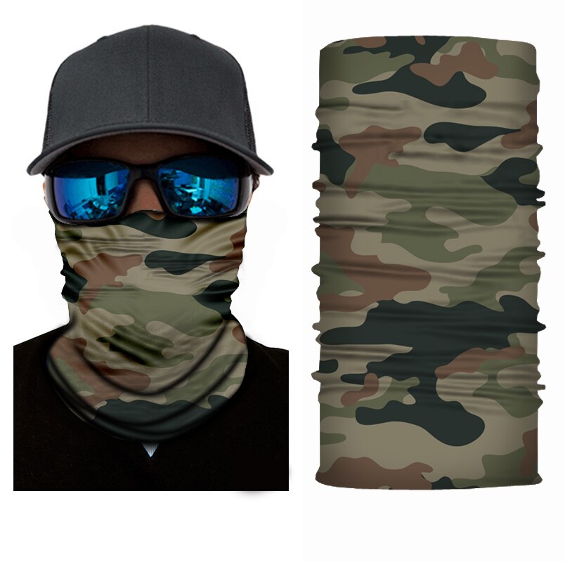 3D Camouflage Solid Bandana Buffs Neck Gaiter Headband Cycling Fishing Balaclava Mask Scarf Multifunctional Outdoor Headwear