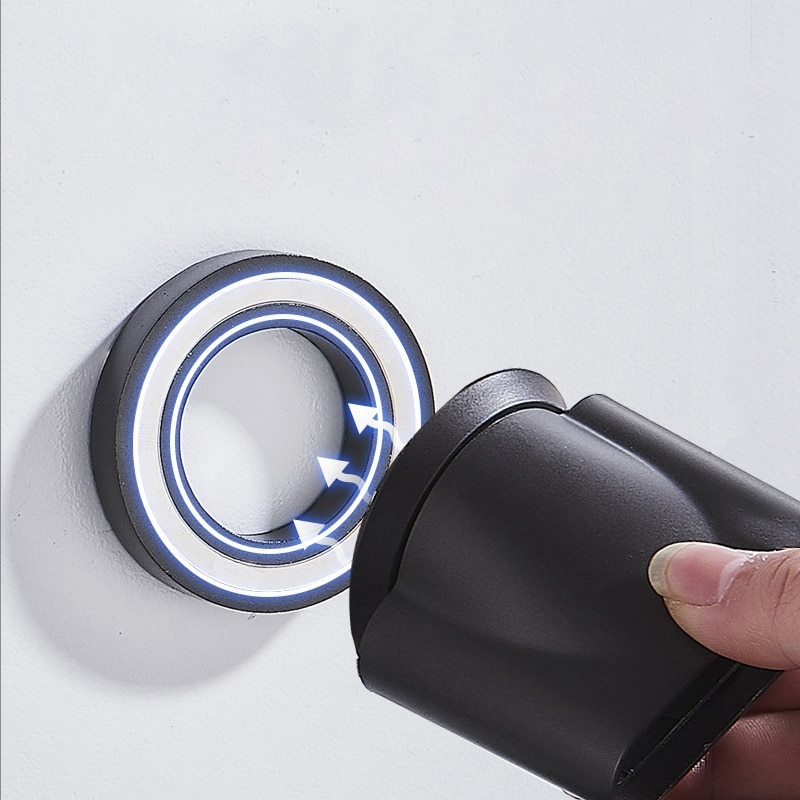 Wall Mounted Holder for Dyson Supersonic Hair Dryer, Self Adhesive Wall Hanging Power Plug, Diffuser and Nozzles Organizer