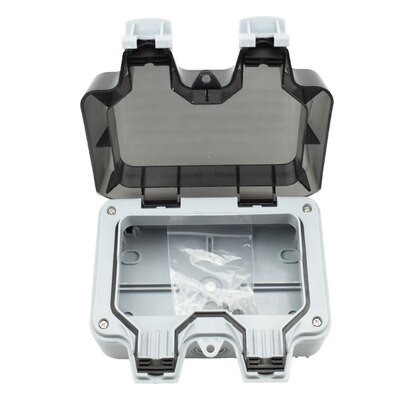 IP66 Outdoor bathroom wall waterproof socket box switch with torrential rain: Two Position