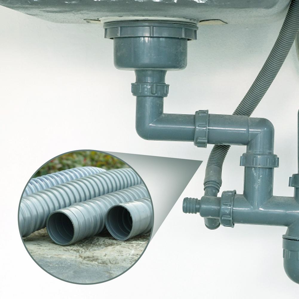 80cm Telescopic Drains PVC Drain Hose Washbasin Deodorant Drain Pipe Kitchen Sink Drain Pipe For Wash Machine Dishwasher Air Con