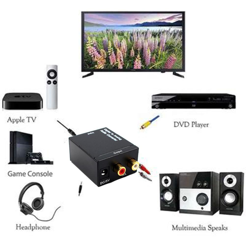 Home Digital to Analog Audio Converter Optical Toslink Coaxial Adapter Signal Fiber Audio L/R to L7F7