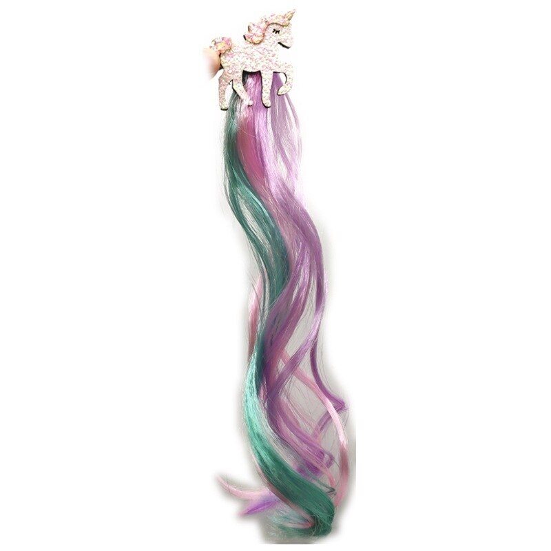 Leuke Meisjes Haarspeld Kind Twist Haar Clip Eenvoudige Barrette Eenhoorn Cartoon Haar Touw Accessoires Kids Pruik Touw Haar Hoofd dragen
