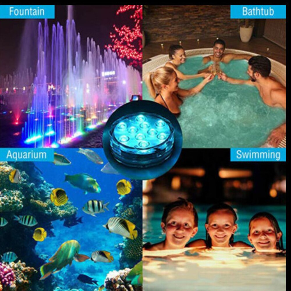 Control RGB Color Changing Underwater Pond Mood LED Lights For Lay Z Spa Pool
