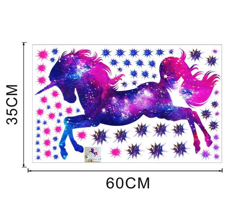 Unicorn väggdekor konst väggmålning sovrum väggdekoration väggdekorationer för barnrum konst väggmålning