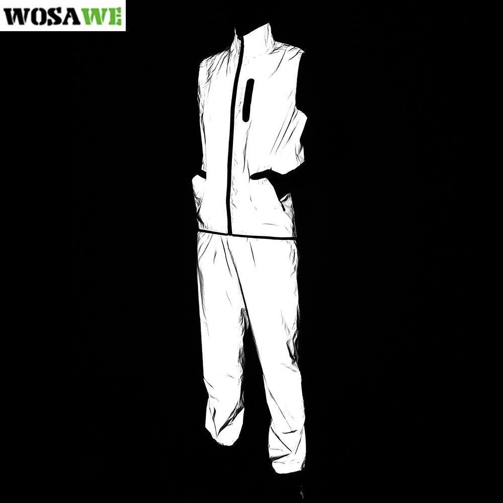 WOSAWE MTB Pant Ride Full riflettente impermeabile traspirante Mountain Bike Pant pantaloni da ciclismo uomo