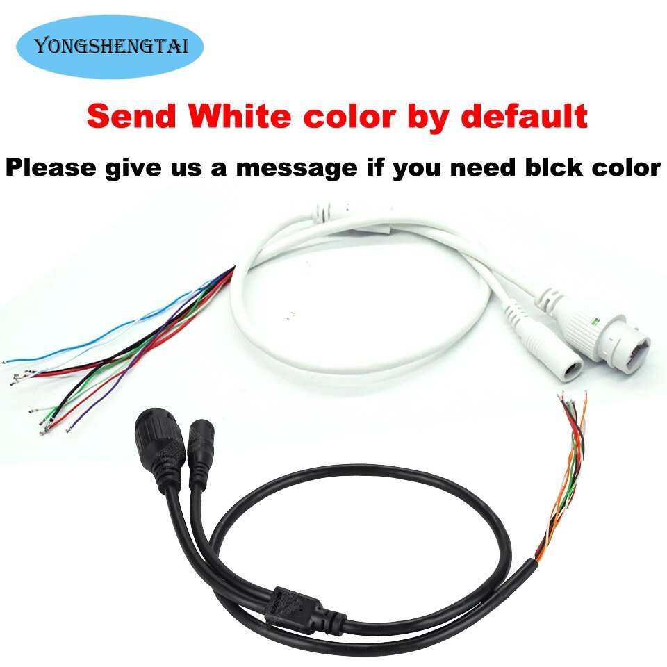 IP camera cable for IP network camera cable replace cable RJ45 camera Cable DC12V for CCTV ip camera replace use