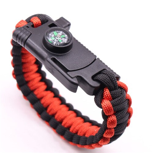 Men Braided Multi-function Outdoor Paracord Survival Bracelet Knife Compass Camping Rescue Emergency Rope Bracelets For Women: I