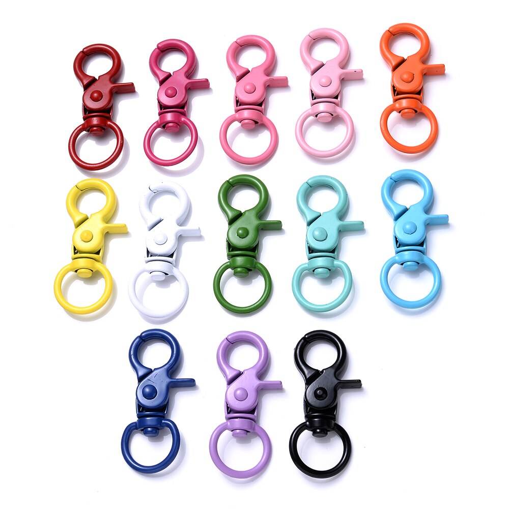 IYOE 5 sztuk 20x43mm Multicolor karabińczyk haki do tworzenia biżuterii znalezienie DIY brelok koniec złącze torebka Toy Doll Hook