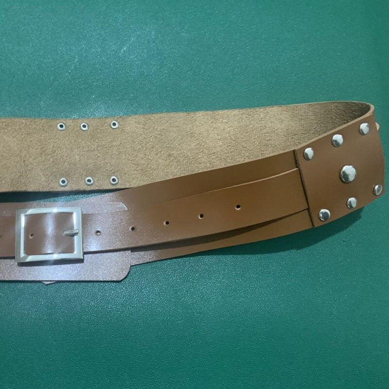 Medieval Renaissance Double Layered Warrior Hero Belt For Dagorhir Battle Games Larp Viking Costume Cosplay Accessory Men Women