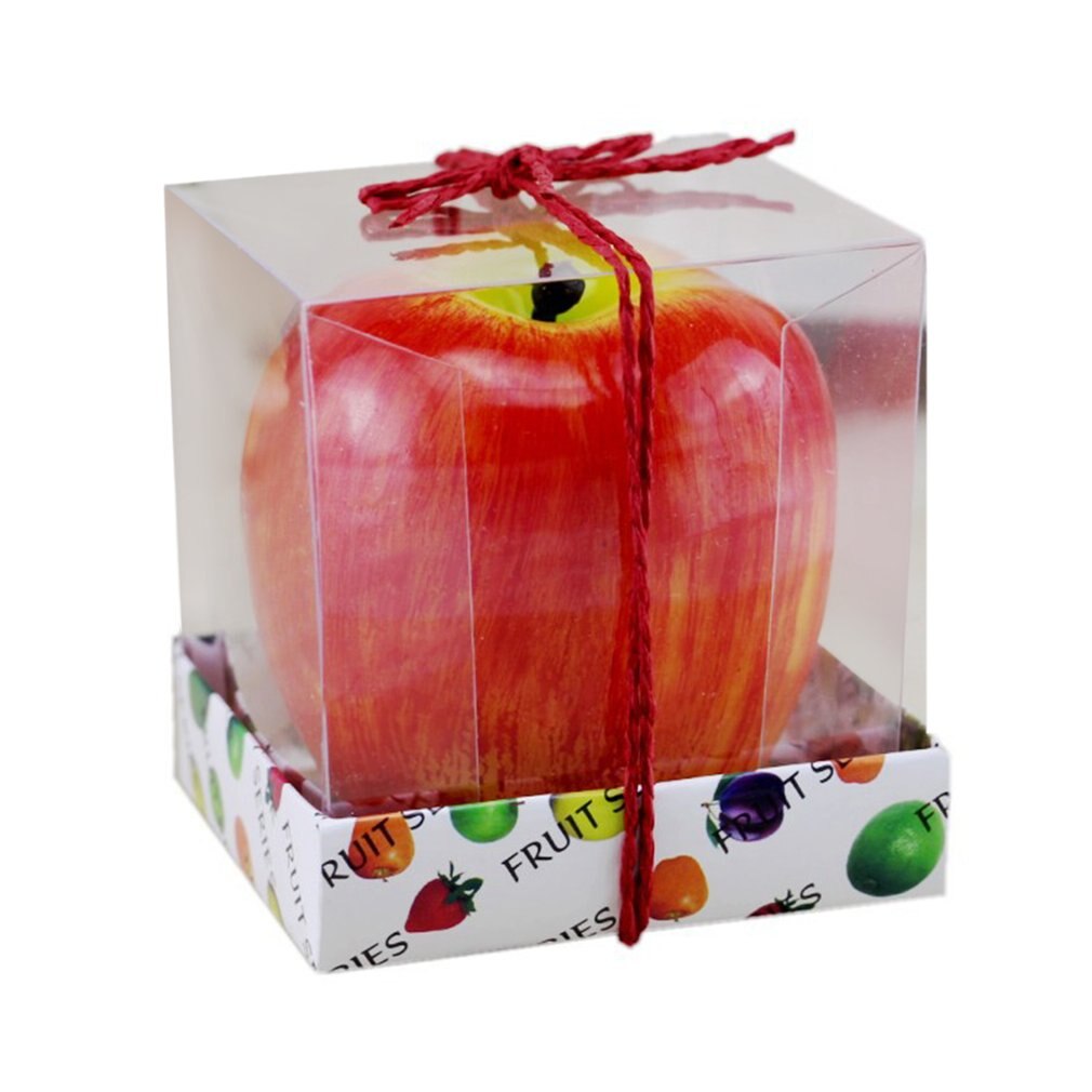 Lovely Cute Red Apple Shape Fruit Scented Candle Home Decoration Christmas Candle Birthday Candle Lamp