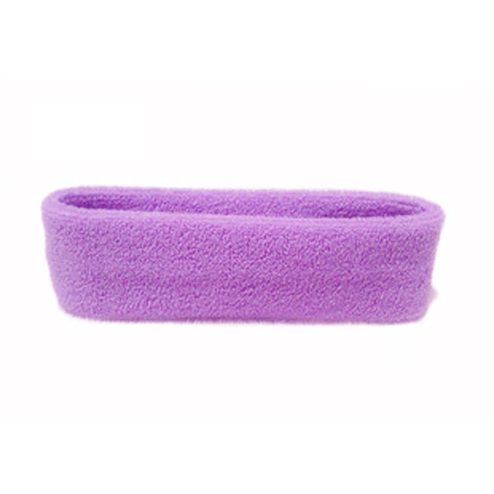 Haar Band Outdoor Sport Zweetband Hoofdband Yoga Gym Unisex Stretch Effen Kleur Haar accessoires: Paars