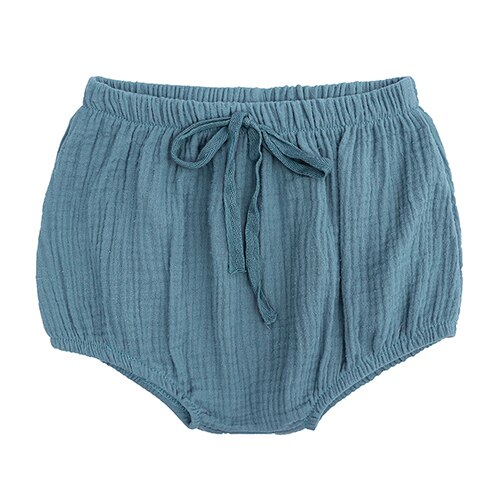 Pantalones cortos informales de verano para niñas, bombachos de algodón y lino de color puro, para la playa, 9M-4T, SJR-249