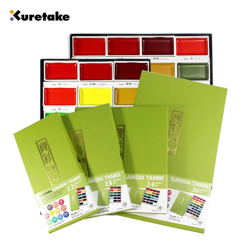 Kuretake Kaoirodori FukaYoshi - Set Di 36 Pennarelli A Colori - Modello MC3/36V - Alta Qualità Giapponese