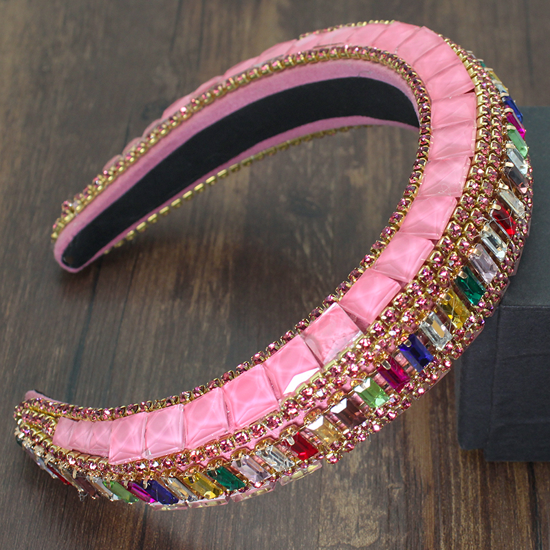 Fairland Luxury Baroque Color Full Crystal Rhinestone Beads Headhoop Star Sparkly Exaggerated Sponge Women Party Dance Headband: bohemia