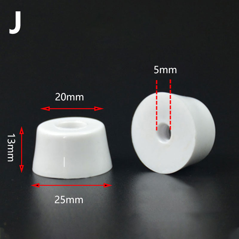 10 Stuks Anti Slip Meubelpoten Voeten Pads Voor Kast Bed Tafel Wit Conische Rubberen Schokkussen Vloer Beschermer Meubelonderdelen: Zilver