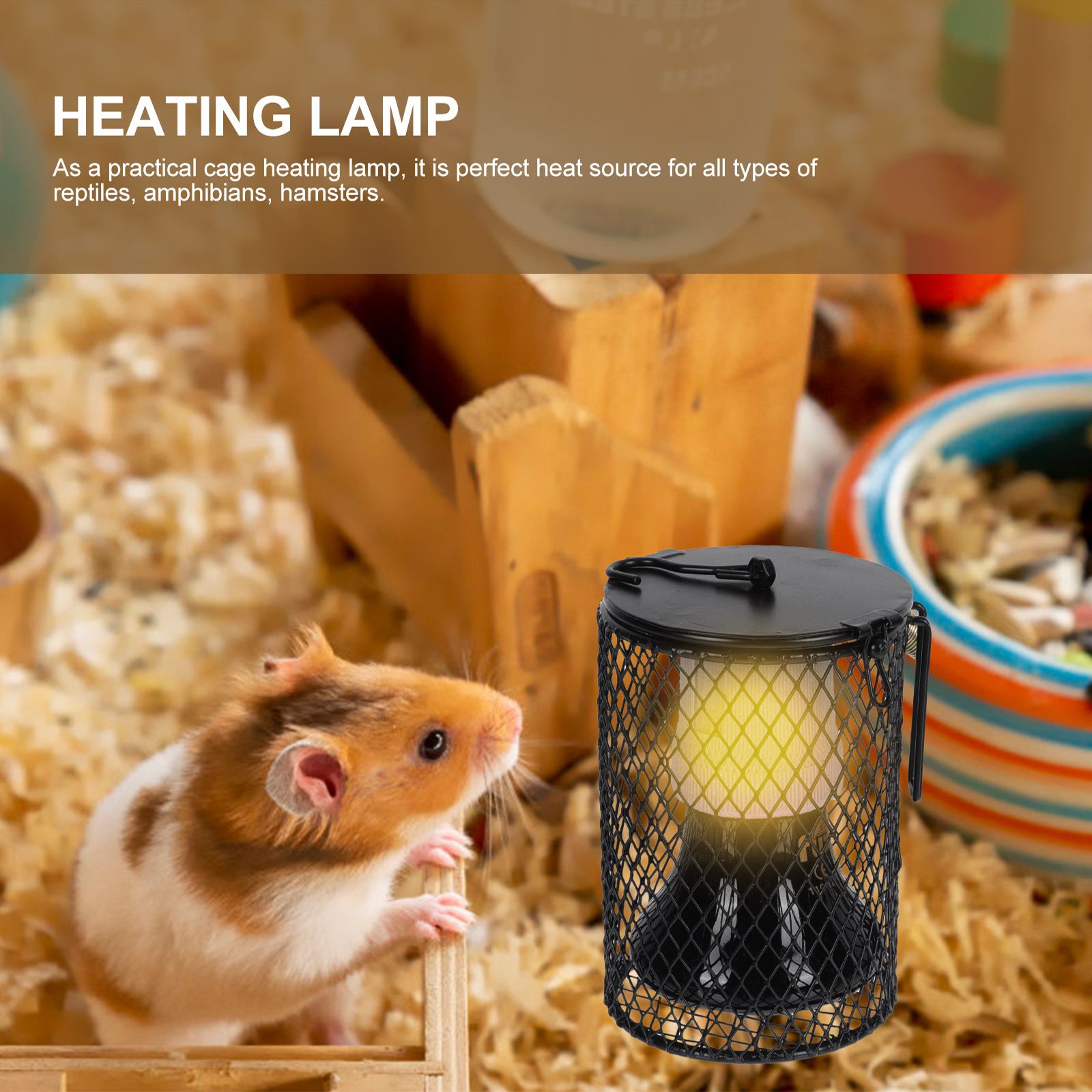 Reptile lizard snake chameleon dragon rabbit hamster cat dog bird parrot anti-scald ceramic heating lamp set pet heating lamp