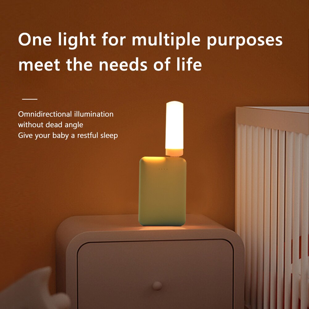 USB Atmosphere Light LED Flame Flashing Candle Lights Book Lamp for Camping