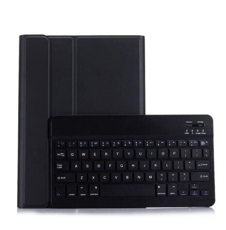 Luxury Slim Case for Samsung Galaxy Tab A A2 10.5 T590 T595 SM-T590 Cover Funda Detachable Bluetooth Keyboard Leather Stand: Silver