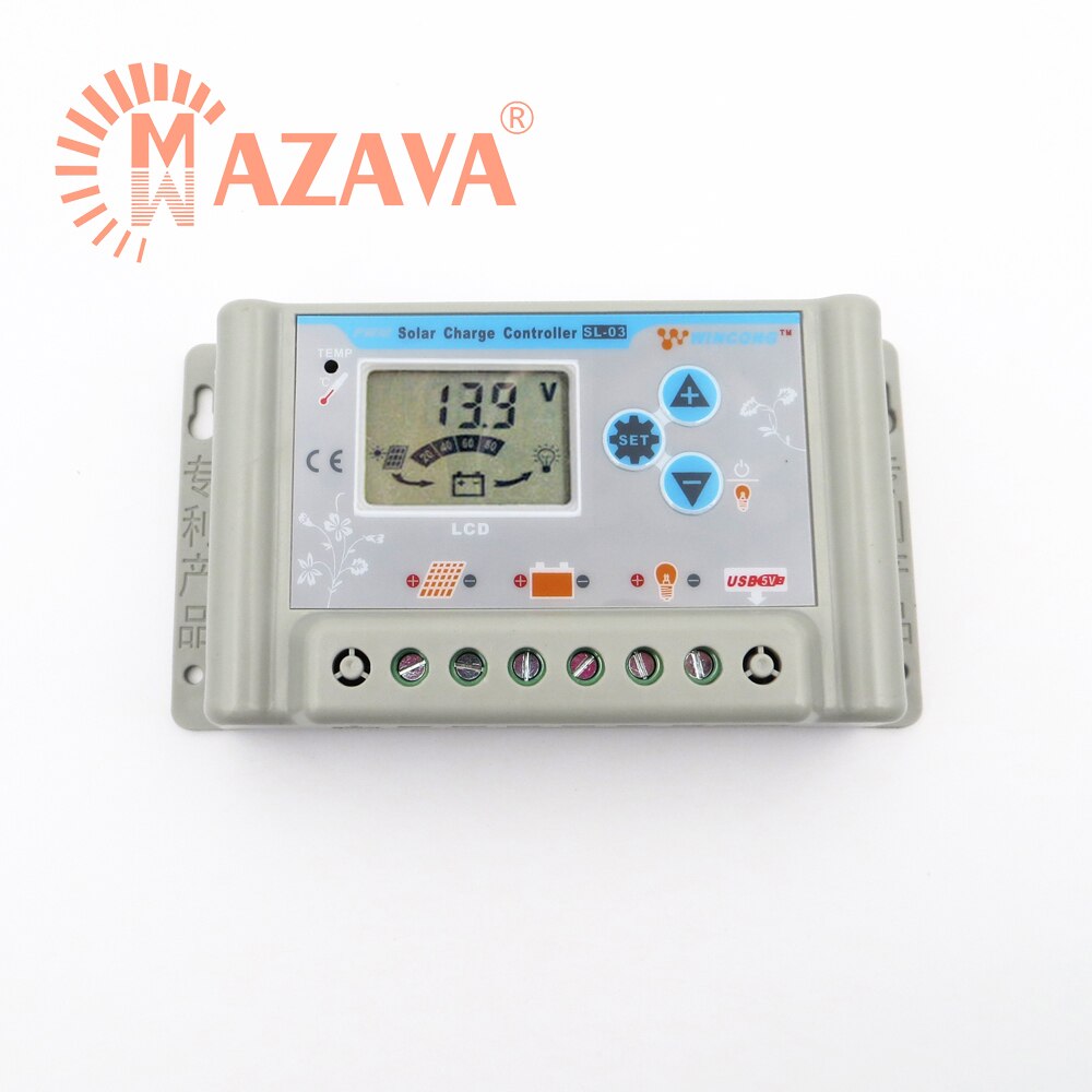 1Stck 10A 20A 30A Wincong Solar- Laderegler 12V 24V LI LI-Ion NI-MH LiFePO4 Batterie Regler Einstellbar