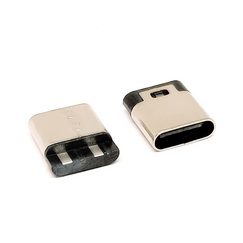 1-10Pcs Type C 2 Pin Waterproof Female USB C Socket Port With Screw Hole Fast Charge Charging Interface USB Connector with cable: army green / Under 5Pcs