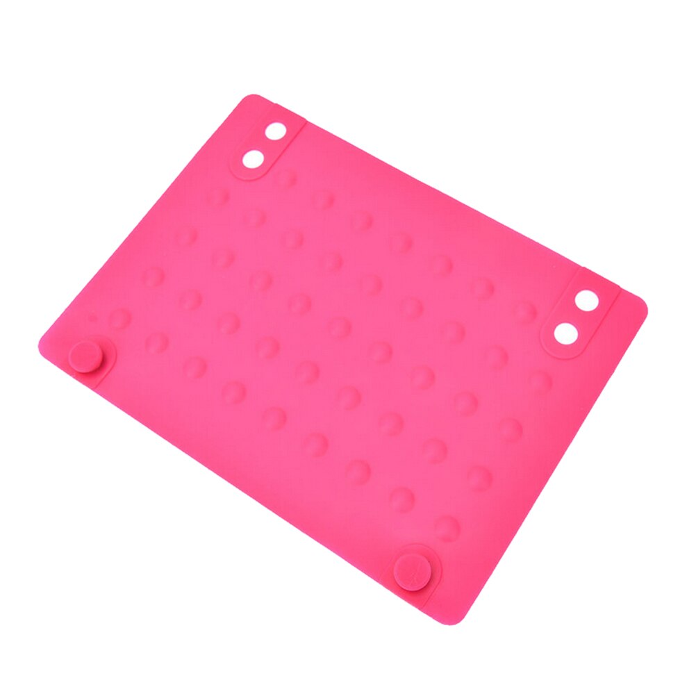 1pc Useful Soft Silicone Heat Proof Mat Heat-resistant Mat For Curling Iron Dryer HairStraightener Hairdressing Stylin Accessory: rose