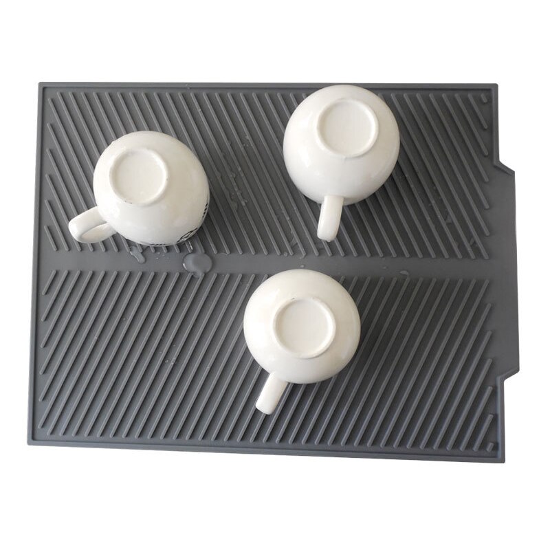 Silicone Dish Drying Mat Heat Resistant Draining Tableware Pad Dishwaser Cushion Pad Non-Slip Dinnerware Table Mat Placemat