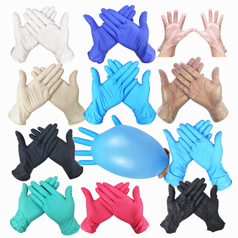 20 Stks/set Multifunctioneel Nitril Handschoenen Latex Handschoenen Wegwerphandschoenen Keuken Bakken Handschoenen Schoonmaken Waterdichte Handschoenen