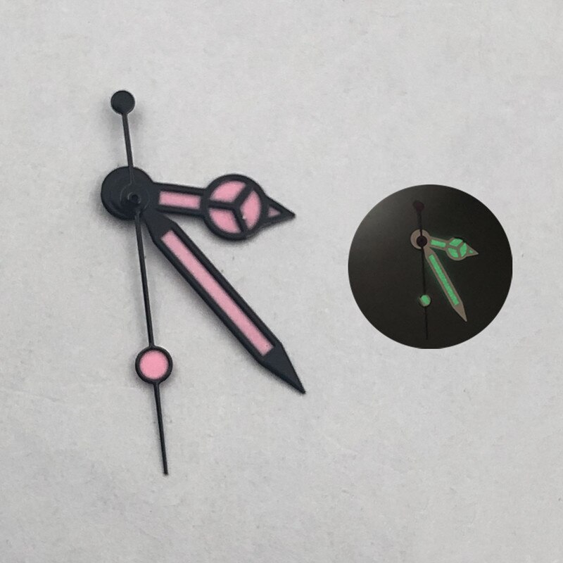 Larimoker Juiste NH35 NH36 Beweging Groen Licht-Emitting Steriele C3 Voor Man Mechanische Horloges Accessoires: Zwart-wit